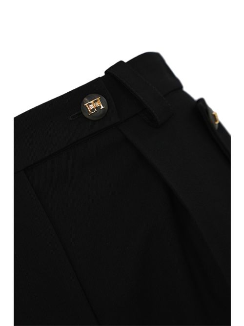 Pantalone palazzo in gabardina di cotone Elisabetta Franchi | PA11856E2110